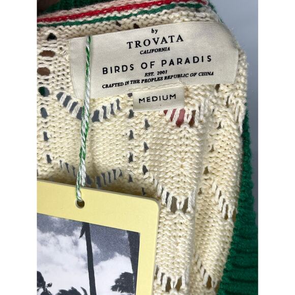 TROVATA Birds of Paradis Sz M Medium Anni Pullover Sweater NWT - Picture 3 of 15